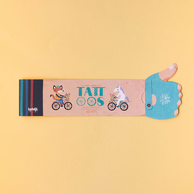 10 calcomanies d'animals en bicicleta